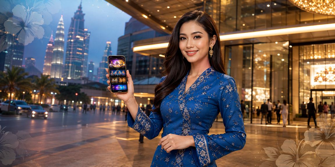 Bonus deposit khas kun25 dengan latar belakang tradisional baju kurung Malaysia